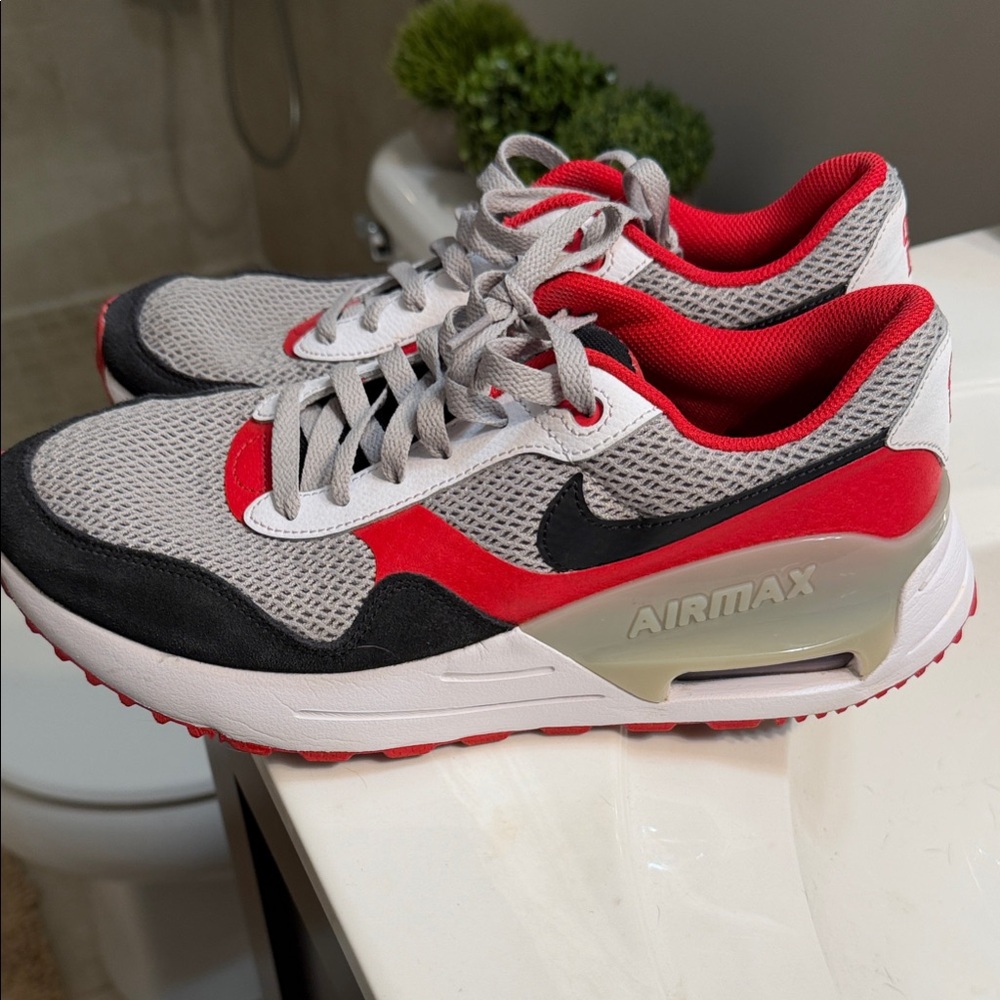 Ohio State Nike Air Max Red, Black, and White Sneakers Size 9.5